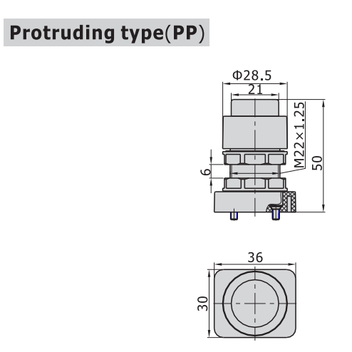 M3PP21008RT AIRTAC MANUAL VALVES, M3 SERIES PROTRUDING TYPE 3 WAY 2 POSITION N.C, 1/4" NPT PORTS RED BUTTON